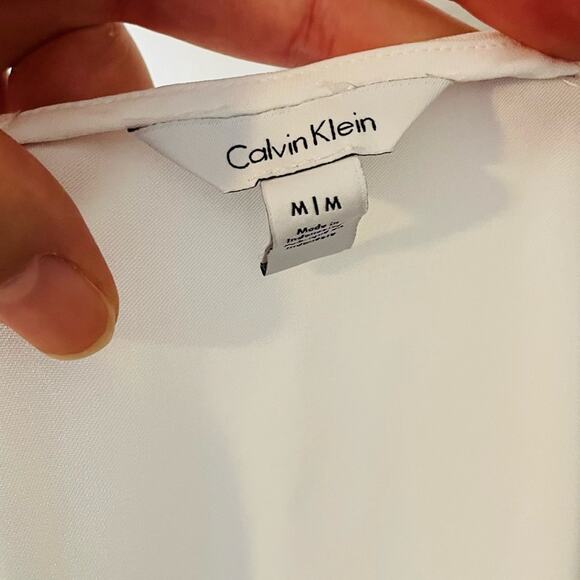 Calvin Klein White Peplum Blouse - Picture 5 of 6